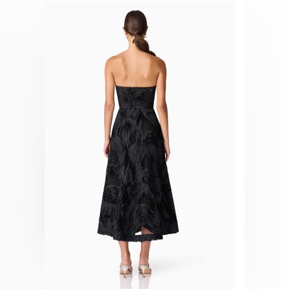 ELLIATT  Asher Sweetheart Midi Dress in Black SIZE: SMALL - Picture 3 of 11